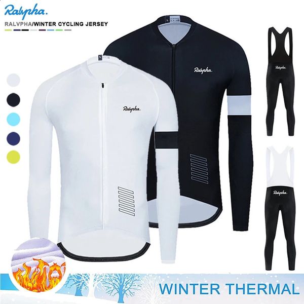 Hommes 2023 maillots de cyclisme ensemble hiver thermique polaire à manches longues manteau équitation vélo veste costumes Ropa Ciclismo 240131