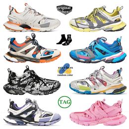 Mens 2024 Top Quality Track 3.0 Chaussures habillées décontractées Femme Pose Hot Paris Tracks 3 Tess.S.Gomma Leather Designer Modafers Platform Speed Trainer Sneakers