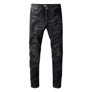 Hommes 20SS Designer Jeans Distressed Ripped Biker Slim Fit Moto Denim pour Hommes S Top Qualité Mode Jean Mans Pantalon Pour Hommes Réel # 803