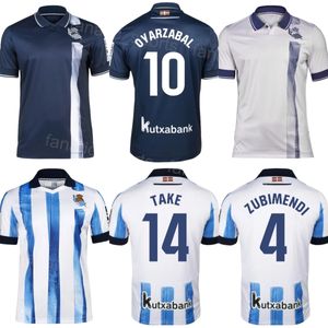 Hombres 23 MENDEZ Jersey de fútbol Real Sociedad ZUBIMENDI 24 LE NORMAND 5 ZUBELDIA TRAORE MUNOZ SADIQ MERINO BARRENETXEA OYARZABAL KUBO Kits de camiseta de fútbol Club 2023 24