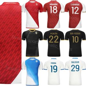 Maillot de football pour hommes 29 BALOGUN AS Monaco 17 GOLOVIN 12 HENRIQUE 88 MAGASSA 19 FOFANA 16 KOHN 6 ZAKARIA 10 BEN YEDDER 18 MINAMINO AKLIOUCHE Kits de maillots de football 23-24 Club