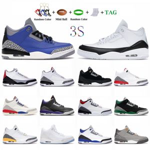 Hommes 3 3S Basketball Chaussures Cardinal Rouge Noir Ciment Pin Vert Racer Bleu Cool Gris Temple De La Renommée Entraîneur Sport Chaussure En Plein Air Athlétique Sneaker