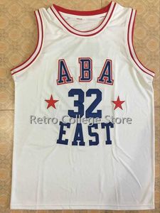 Maillot de basket-ball pour hommes 32 JULIUS ERVING ABA EAST, personnalisé avec n'importe quel numéro et nom, maillots cousus avec broderie