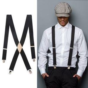 Mens 35cm Unisex Solid Rechte Clip Rawhide Jarretel Lederen Brace 110 CM 130cm Uitgebreide maat Vintage GroomsMen Gifts