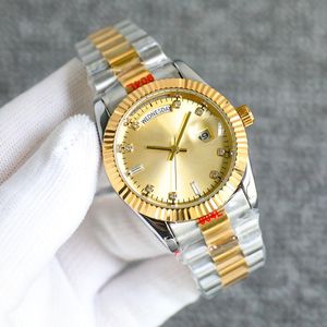 Heren 36 mm Mechanische automatische beweging roestvrijstalen horloges naald leven waterdichte dames mode polshorloge cadeau