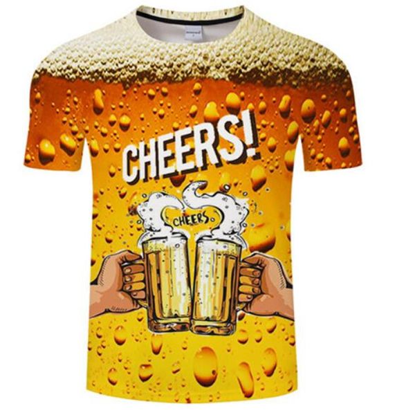 Mens 3D T-shirt Summer avec manches courtes Bubble de bière en Espagne Oktoberfest Parent Child tenue Tops Tees blagues T-shirts 6xl 220623