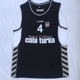 Maillots de basket-ball pour hommes 4 ALLEN IVERSON BESITA COLAS TURKA, maillot de basket-ball 100% points de broderie