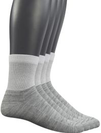 Mens 4 paires chaussettes de cheville diabétique en bambou avec orteil transparent et coussin tailles de solutionl taille 10-13 240321