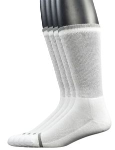 Heren 4 paar bamboe diabetes crew sokken met naadloze teen en kussenzool240401