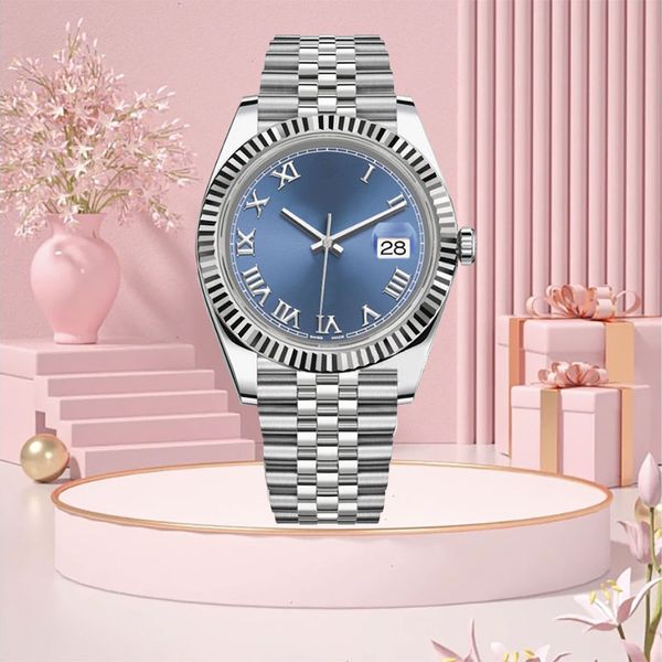 Reloj de pulsera de natación de acero inoxidable completo de 41 mm para hombre Reloj luminoso de zafiro Reloj informal de negocios Montre de Jubilee Correa de reloj de acero inoxidable Reloj mecánico Datejust para hombre