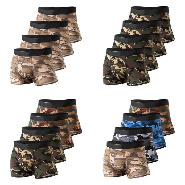 Mens 4pcslot Boxers Camo Mens Boxer Briefes Coton Camouflage modal Camouflage MAN Classic Sexy Underwear for Men 240130 Uflage
