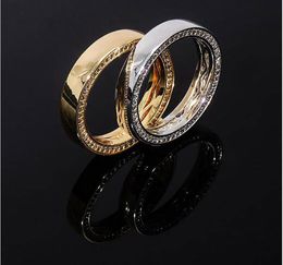 Heren 925 Sterling Zilver 360 Eternity Ringen Micro Pave Zirconia Goud Zilver Gesimuleerde Diamanten Hiphop Ring Maat7115595864