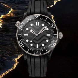 Mens Aaa de alta calidad Omg Buceo 41 mm Dial negro Bisel biocerámico Zafiro impermeable Correa de caucho luminosa Accesorios de moda Reloj deportivo Dhgate