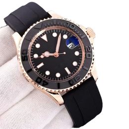 mens aaa watch Luxury Automatic Mechanical montres en or 40mm Black Dial Master Boucle pliée en acier inoxydable Verre saphir Luminous montre de luxe dhgates watch