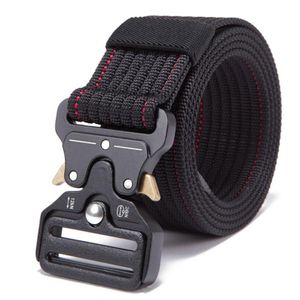 Ceinture tactique réglable pour hommes taille en nylon robuste boucle en métal chasse en plein air formation patrouille ceintures de combat60753762718