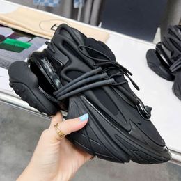 Heren All Black Sneakers Future Spaceship Daddy Shoes Heren en dames super dikke hoogbodem persoonlijkheidstrend Top sport shoess man vrouw maat 35-46