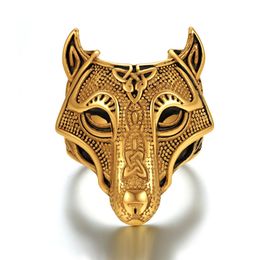 Mens Amazing Tiger Head Anneau exquis Spiritueux Spirit Animal Taille Animal # 7 # 14316L ACTEUR INOXEUX ACTEUR18K GORD CP423240412