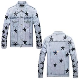 Chaquetas Amirs para hombre Diseñador High Street Hole Star Patch Chaqueta vaquera con bordado de estrella Amirs para mujer para hombre Talla M / L / XL / XXL Chaqueta universitaria 566