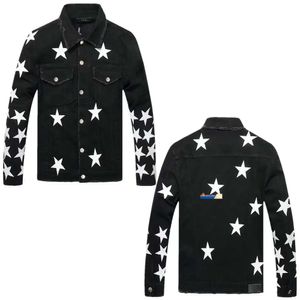 Chaquetas Amirs para hombre Diseñador High Street Hole Star Patch Chaqueta vaquera con bordado de estrella Amirs para mujer para hombre Talla M / L / XL / XXL Chaqueta universitaria 652