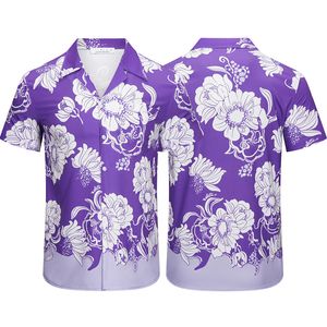 Mens Amri T Shirt Designer Chemises Casablanc Hawaii Chemises Robe Chemise Impression Modèle Camicia Unisexe Bouton Up Hemd Tee Summer Beach 422