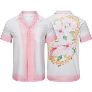 Mens Amri T Shirt Designer Chemises Casablanc Hawaii Chemises Robe Chemise Impression Modèle Camicia Unisexe Bouton Up Hemd Tee Summer Beach 861