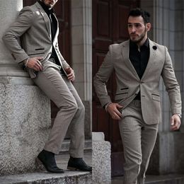 Heren en jas De nieuwste tweedelige pakken broek Tuxedo Shawl Rapel Slim Formal Party Dance Suit op maat