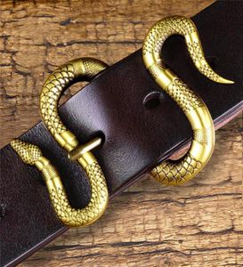 Hommes et femmes ceintures de ceinture de serpent avec lettre décontractée lisse et boucle boucle cobra boucle largeur hautement qualité