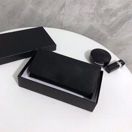 Heren- en damesontwerpers Wallets Card Holder Kussenvorm Cowhide Fashion Business Style with Pockets Gift Box2495