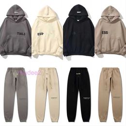 Hommes et femmes Designer Essentail Sweat à capuche Pull Essentialclothing Top Bottom Lettre Pantalon imprimé Essentialhoodie Pull Sports Set Classics Ess Hoodi