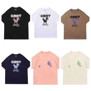 T-shirt à manches courtes pour hommes et femmes, marque Carhart, nouveau motif de pic de neige, ample, tendance, OOU