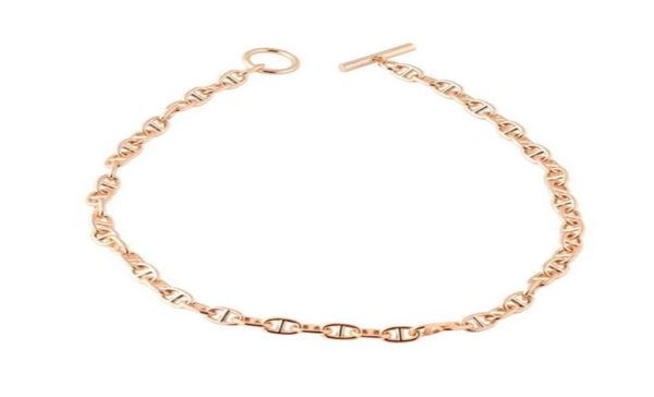 Colliers pour hommes et femmes bijoux de mode H Collier Cuban Link Chain Designer Bijoux en acier inoxydable Collier Gold Collier Gol