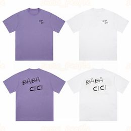 Diseñador de camisetas retro para hombre y para mujer Camisetas con estampado de letras de arte para hombre Ropa suelta informal para mujer Talla XS-L