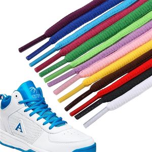 Heren en dames sportschoenlaces kleur platte halfronde schoenveter geschikt voor alle schoenen ronde veters 23 kleuren 1 paar 220713