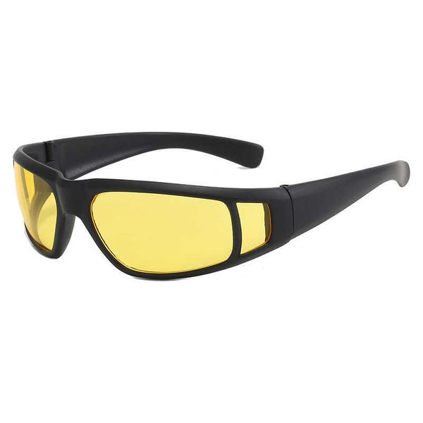 Lunettes de soleil résistantes aux hommes et aux femmes Sports UV L les verres de vélo nocturnes Lentes jaunes de protection contre les yeux.