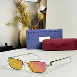 Lunettes de soleil pour hommes et femmes Designer Fashion Half Frame Lunettes de soleil rectangulaires Multifonctionnelles UV400 Fashion Street Photo Lunettes de soleil GG1278S