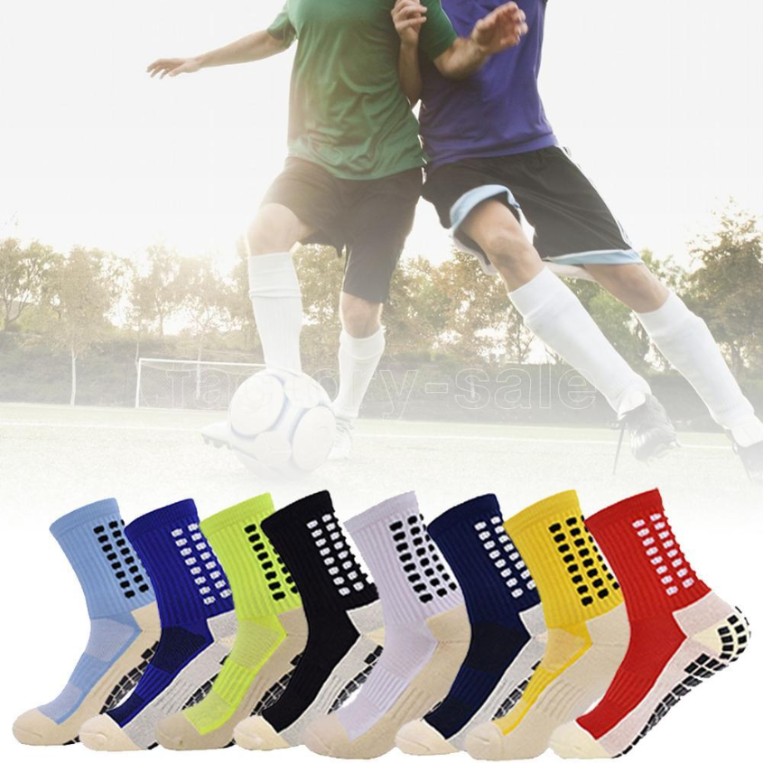 Mens Anti Slip Football Socks Athletic Long Socks Absorberande sportgreppstrumpor f￶r basketfotbollsvolleyboll som k￶r SS0114