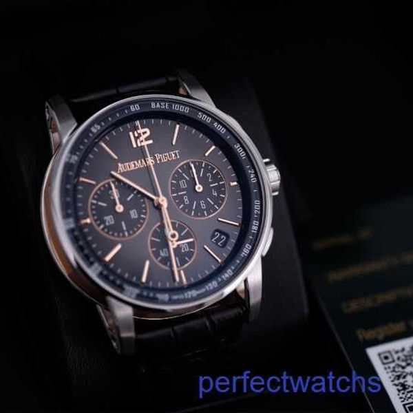 Montre-bracelet AP pour hommes, 26393CR, boîtier de montre en platine, chronométrage circulaire, automatique, mécanique, célèbre montre suisse, affichage de la Date, luxe