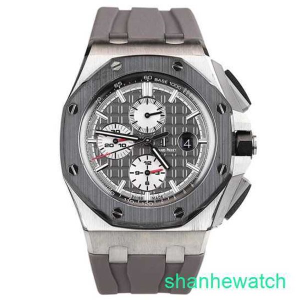 Mentide AP Wrist Watch Royal Oak Offshore 26400 Mécanique automatique Back Through Mouvement Titanium Metal Black Ceramic Céramic 44 mm Diamètre