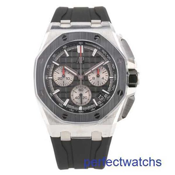 Montre-bracelet AP pour hommes Royal Oak Offshore série 26420SO, acier de précision, anneau en céramique, arrière transparent, temps, mode pour hommes, loisirs, sport, machines