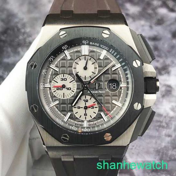 Mentille AP Wrist Watch Royal Oak Offshore Series 26400io Titanium Black Ceramic Ring Mens Watch Automatic 44mm Single Watch