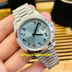 Mens automatisch mechanisch 3235 horloge 40 mm Arabisch cijfer ijsblauwe wijzerplaat horloges vouwsluiting waterdicht ontwerp zakelijke horloges 228236 BP Factory