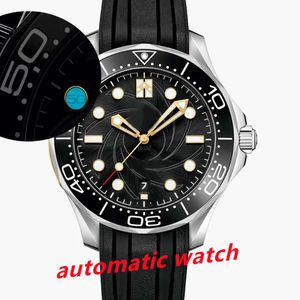 Relojes de cerámica mecánicos automáticos para hombre, cierre completo de acero inoxidable 904L de 42 mm, relojes de pulsera para natación, reloj luminoso de zafiro, montre de luxe con caja