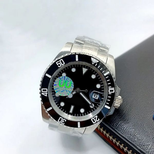 Relojes de cerámica mecánicos automáticos para hombre Relojes de pulsera de natación de acero inoxidable completo de 41 mm Reloj luminoso de zafiro Artículos casuales de negocios Montre de luxe