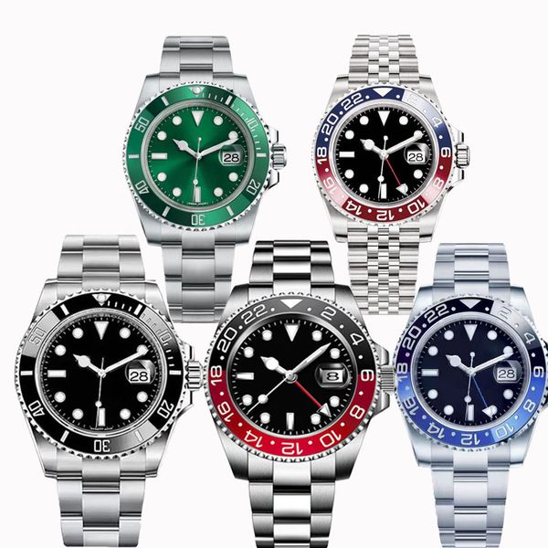 Relojes de cerámica mecánicos automáticos para hombre Relojes de pulsera de cola de acero inoxidable completo de 41 mm Reloj luminoso de zafiro casual de negocios montre de luxe regalos clásicos