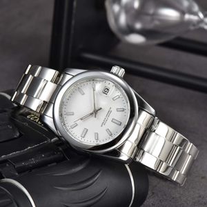 Heren automatische mechanische luxe horloges 41 mm voor heren 36 mm voor dameshorloge Klassieke kwaliteit bezel zilveren wijzerplaat roestvrijstalen paarhorloge