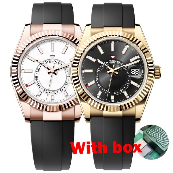 Mouvement mécanique automatique pour hommes 2813 montres Verre saphir 2023 New Sky Montre pour hommes de luxe lumineux Montres de mode étanches Fonction de lueur de nuit de haute qualité