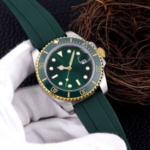 Relojes mecánicos automáticos para hombre, correa de goma cómoda de 40mm, cierre plegable, reloj de moda informal, calidad perfecta