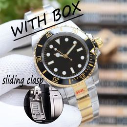 Mens Automatische Mechanische Horloges Keramische Bezel 41mm Volledig Roestvrij Staal Gliding Sluiting Zwemmen Horloges Saffier Lichtgevende