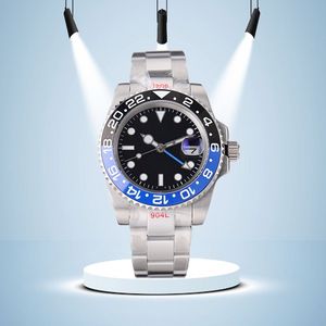 Heren automatisch uurwerk horloge 40MM Mechanisch mode Klassieke stijl Roestvrij staal Waterdicht luxe horloge Lichtgevend saffier keramisch polshorloge DHgate horloge