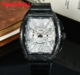 Heren automatische ovale vorm horloge jurk multifunctionele saffier waterdicht lichtgevend lederen klassieke polshorloges Montre de luxe